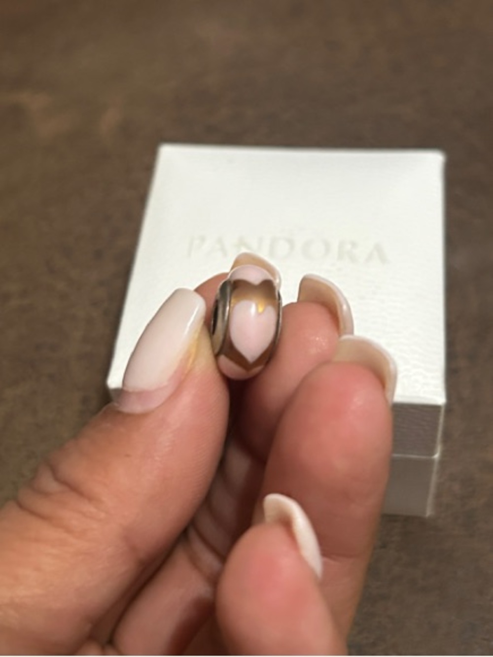 Pandora Pink Heart Murano Glass Charm